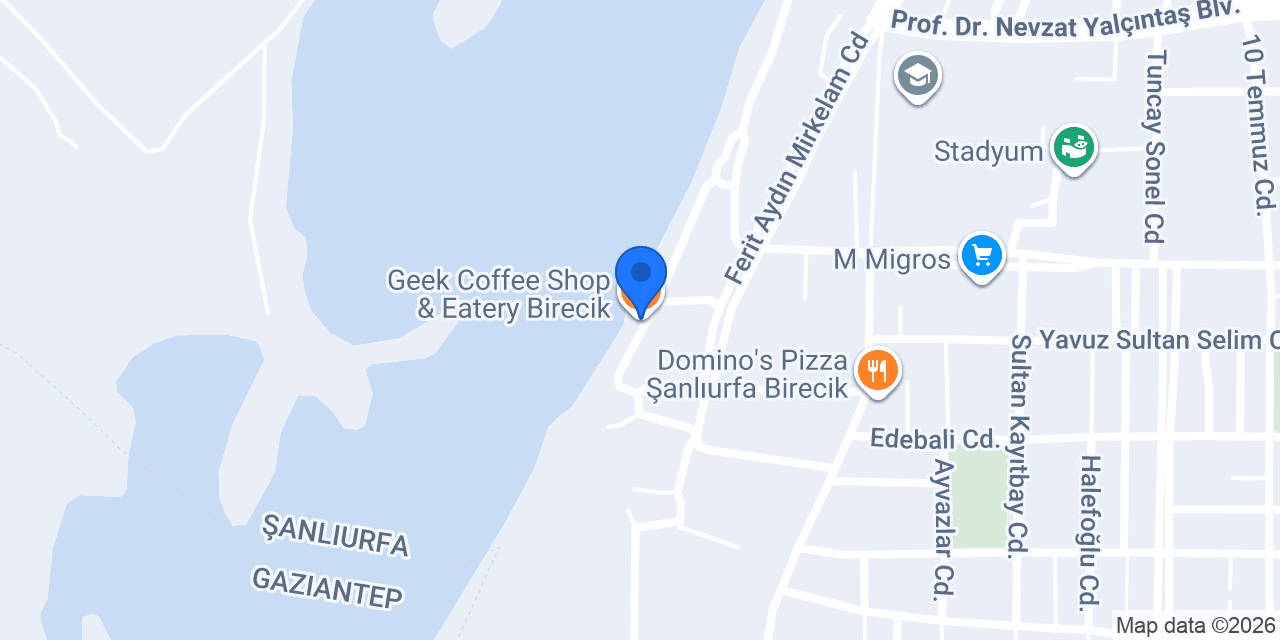 Geek Coffee Shop & Eatery Birecik konumu
