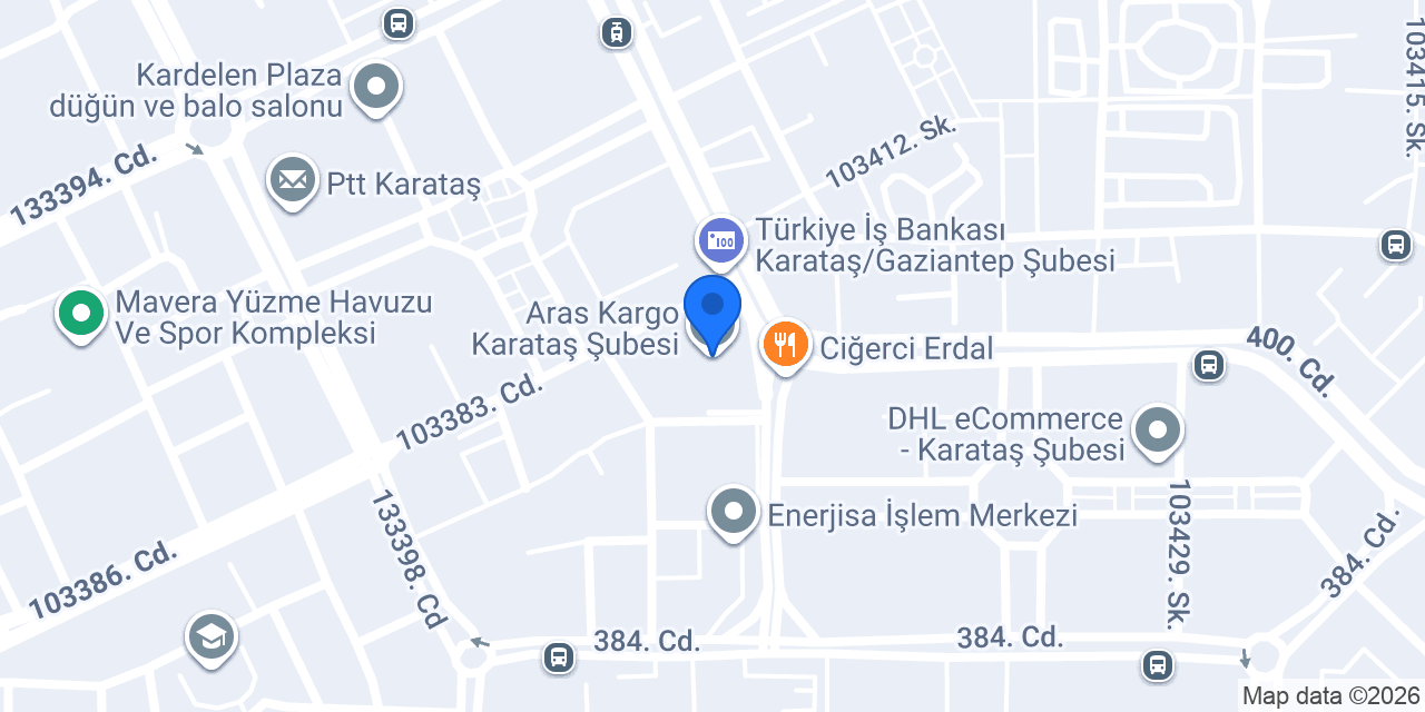 Aras Kargo Karataş Şubesi konumu