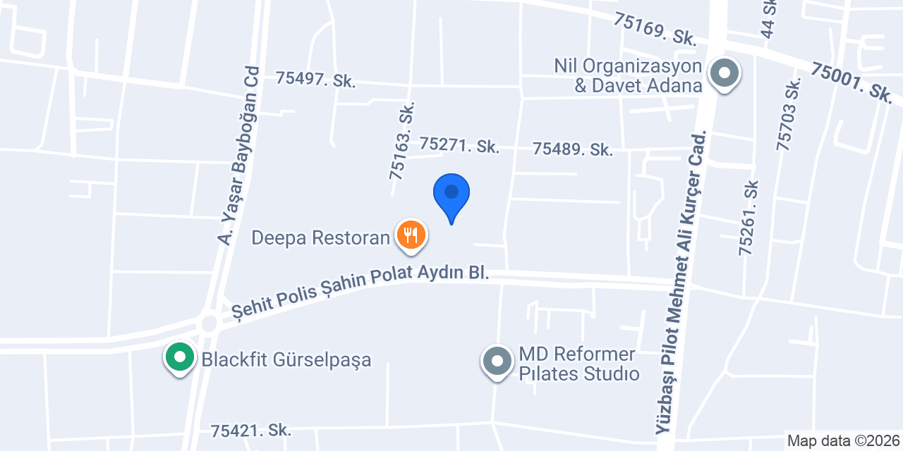 Adana Krom Korkuluk konumu