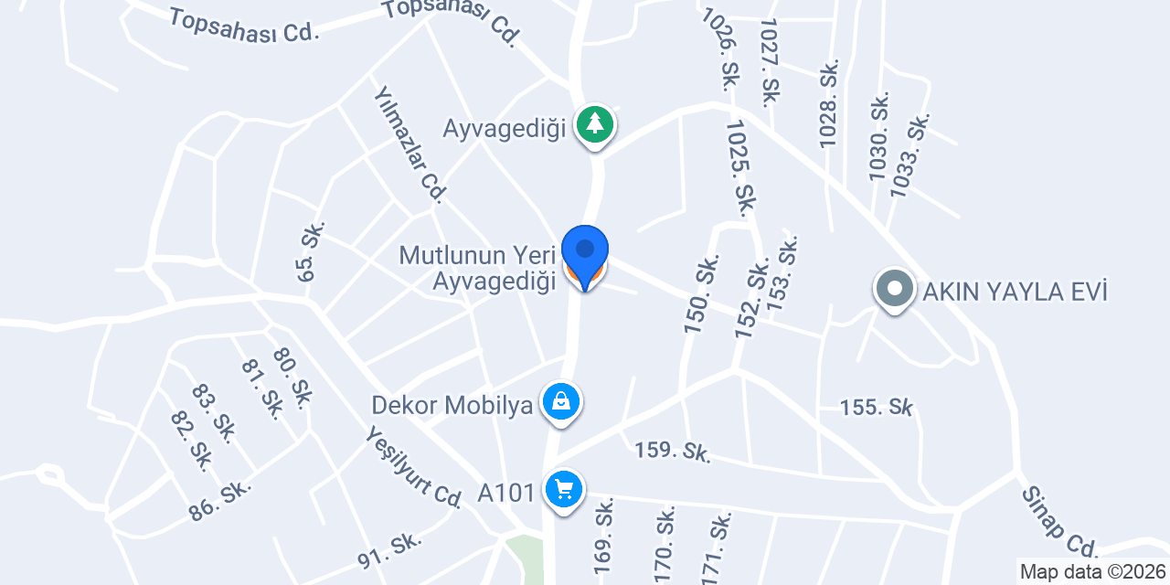 Mutlunun Yeri Ayvagediği konumu
