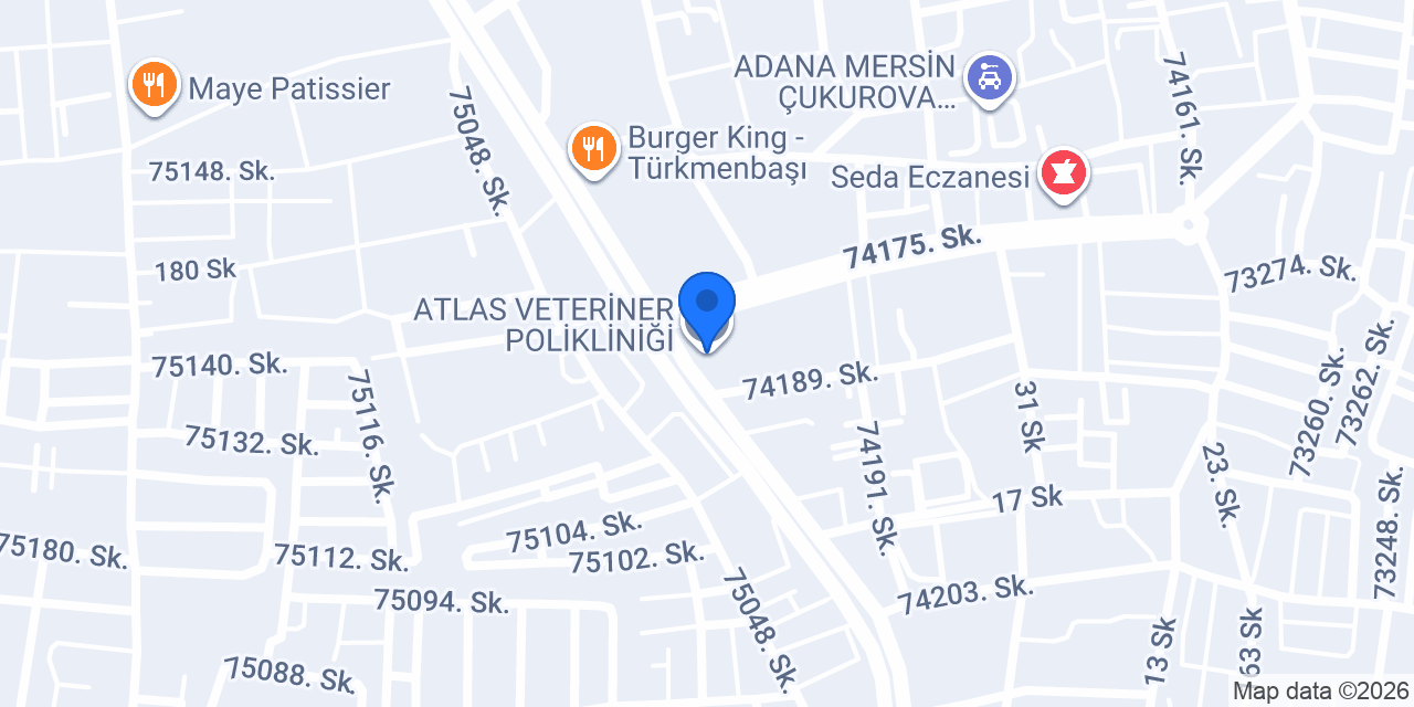 ATLAS VETERİNER POLİKLİNİĞİ konumu