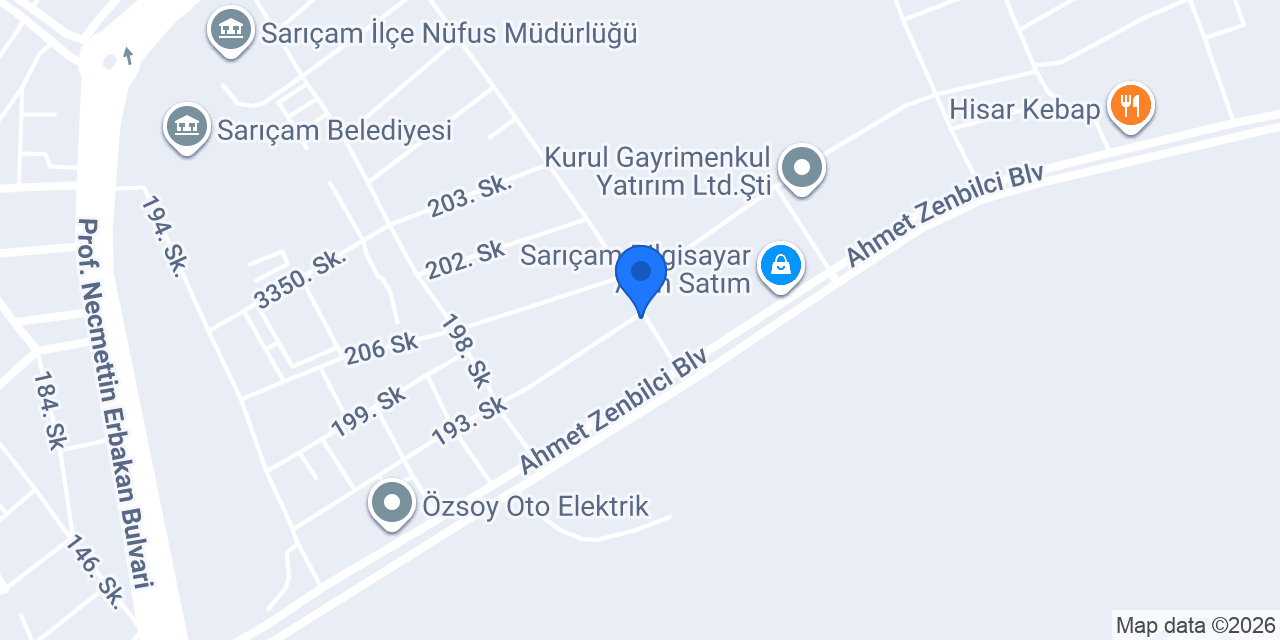 Sarıçam FY Sağlık Kabini konumu