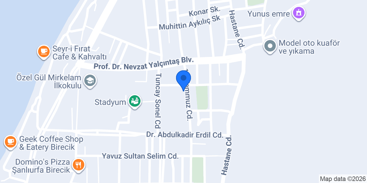 Birecik Sağlık Meslek Lisesi konumu