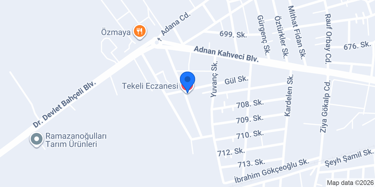 Tekeli Eczanesi konumu