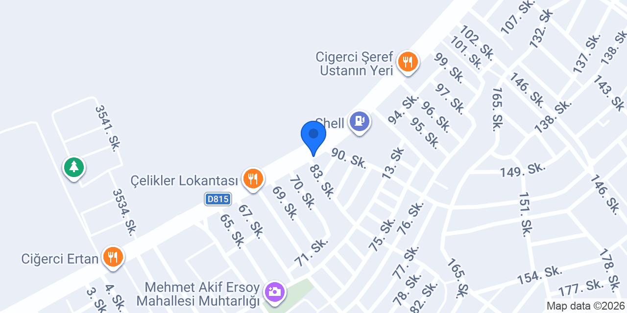 Halk Ekmek Satış Büfesi konumu