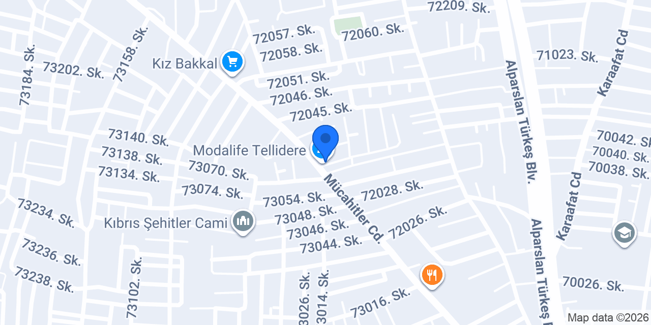 Modalife Tellidere konumu