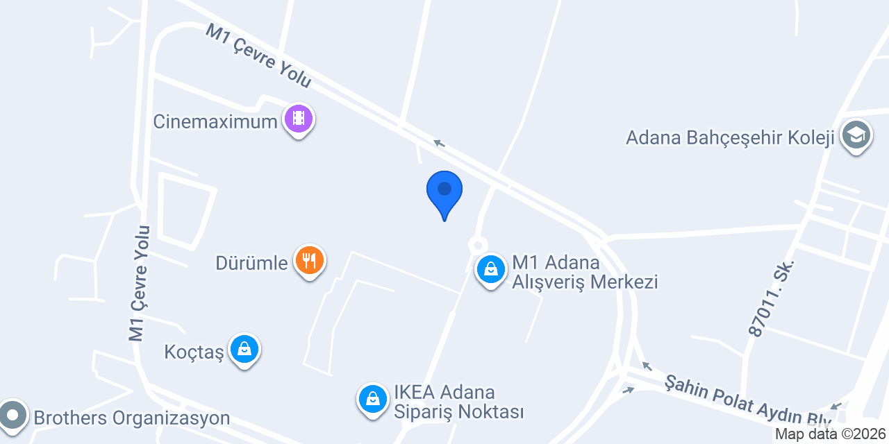 Hatemoğlu M1 Adana AVM konumu