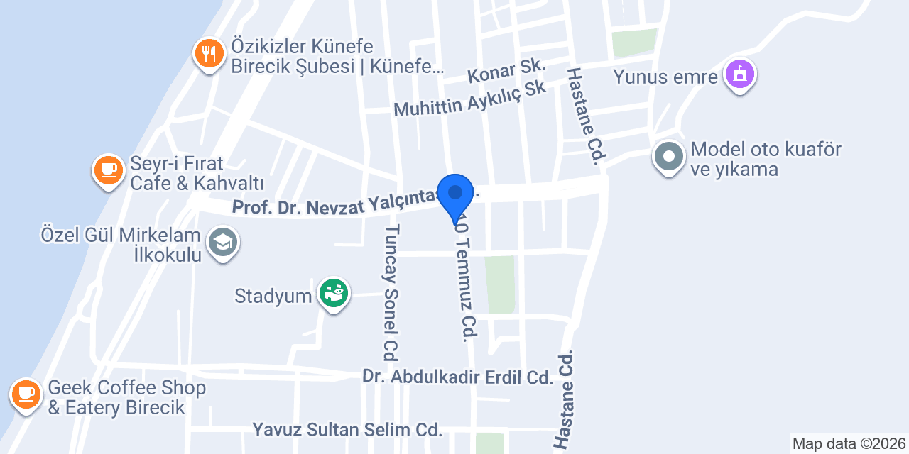 Beğendik Döner Birecik Şubesi konumu