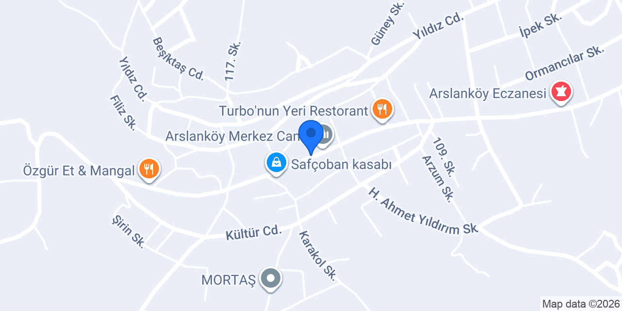 Arslanköy yayla kasabı konumu