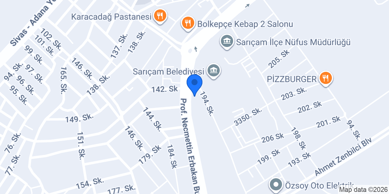 Sarıçam Balık evi salonu 02 konumu