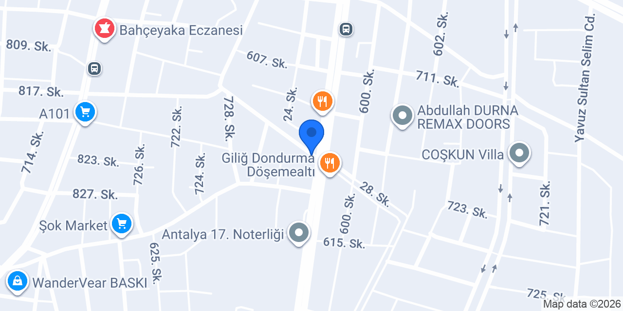 Evdirhan Otel konumu