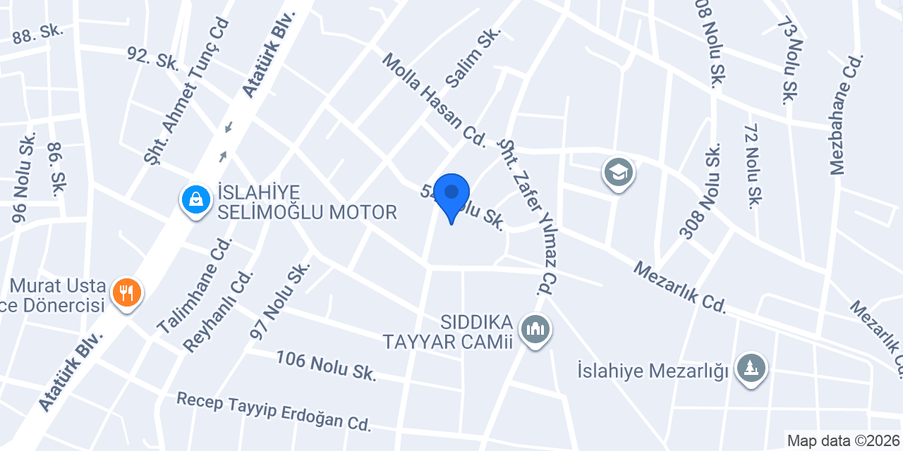 İSLAHİYE ANAOKULU konumu