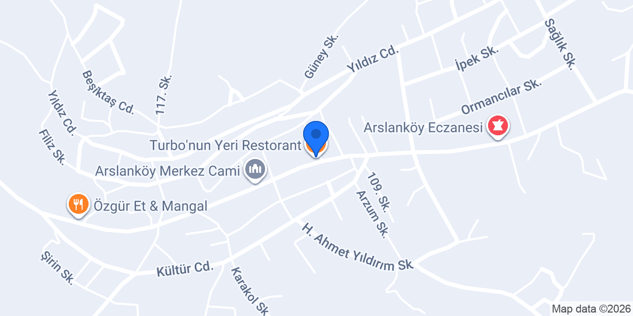 Turbo'nun Yeri Restorant konumu