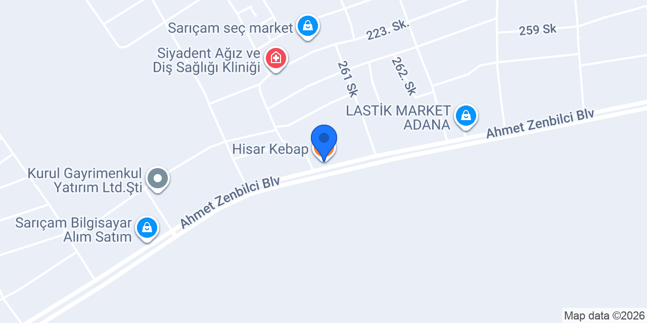 Hisar Kebap konumu