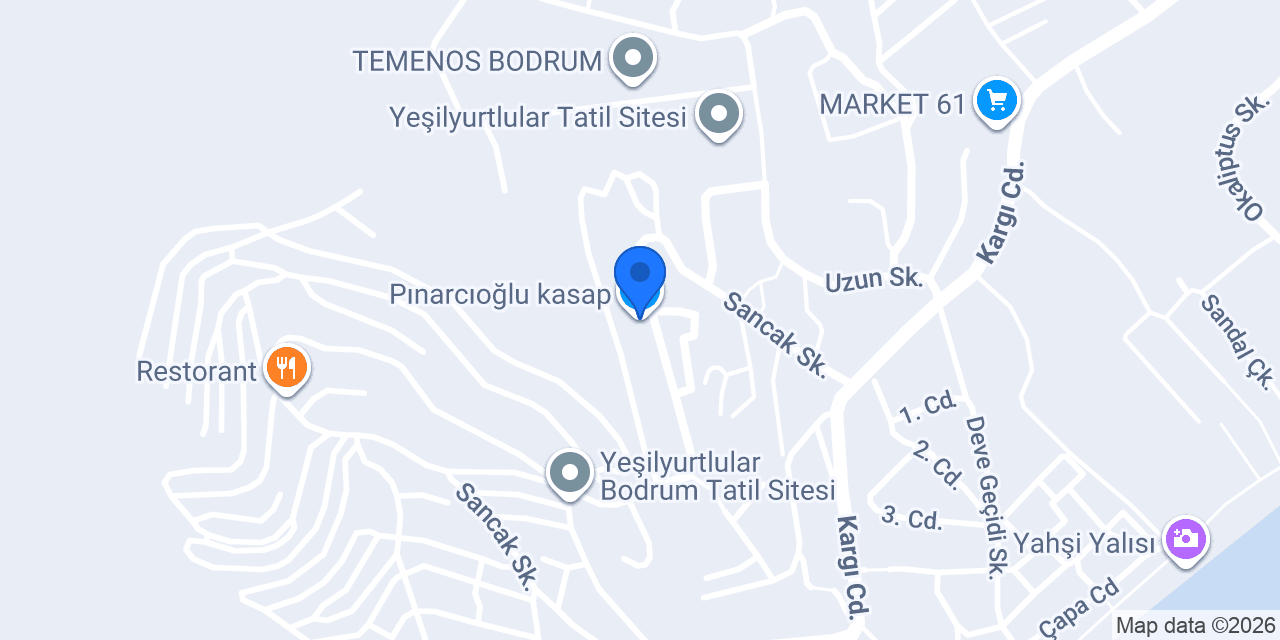 Pınarcıoğlu kasap konumu