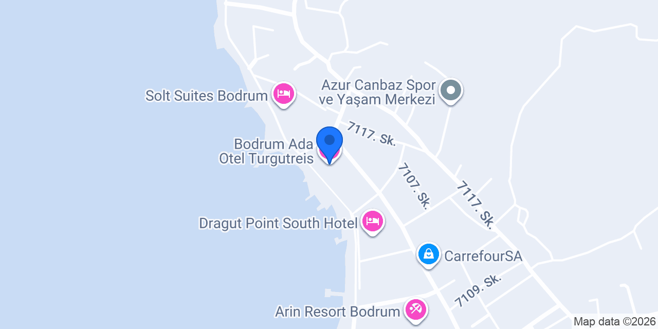 Bodrum Ada Otel Turgutreis konumu