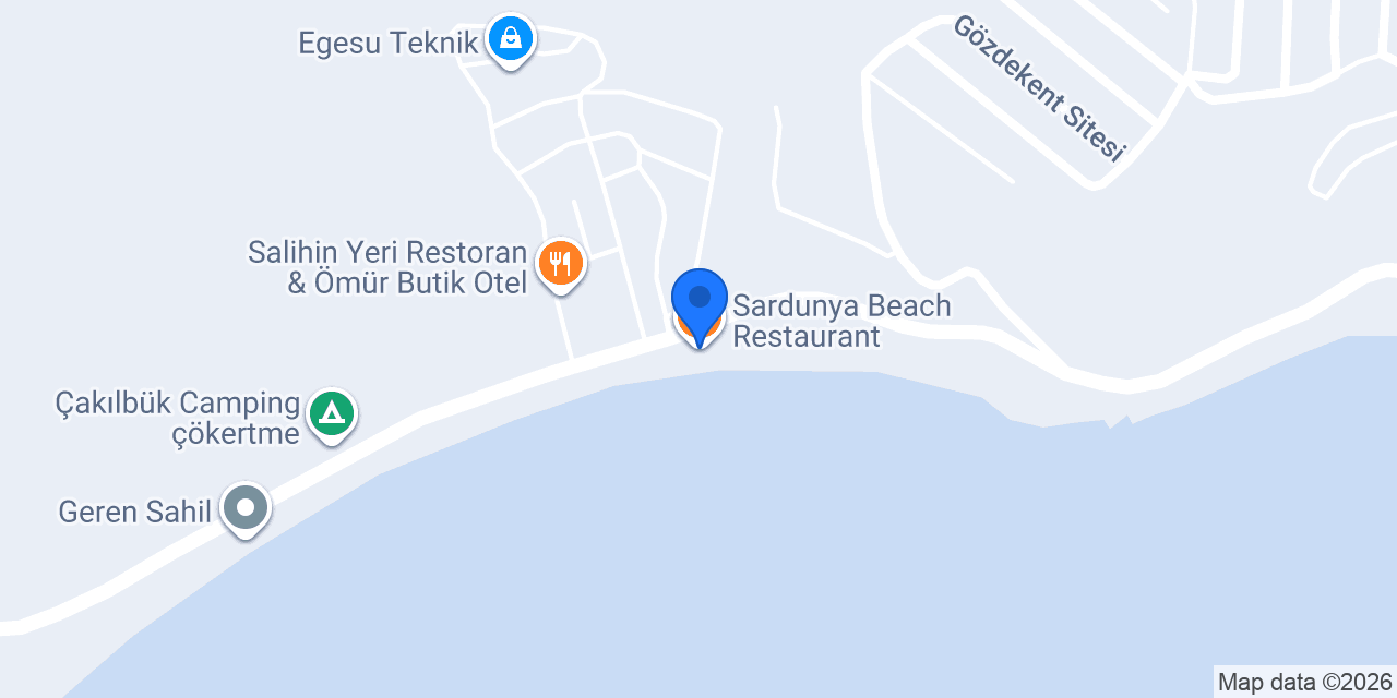 Sardunya Beach Restaurant konumu