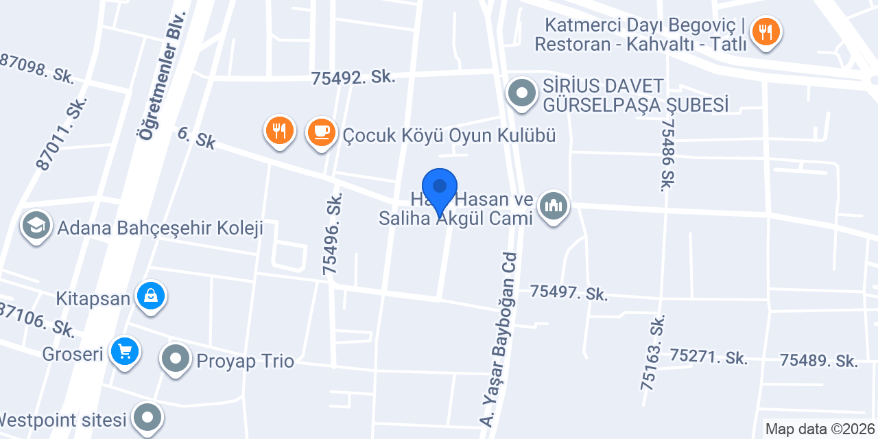 KindyROO Adana İzzet Begovic konumu