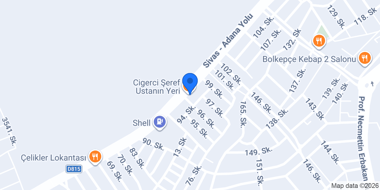 Cigerci Şeref Ustanın Yeri konumu