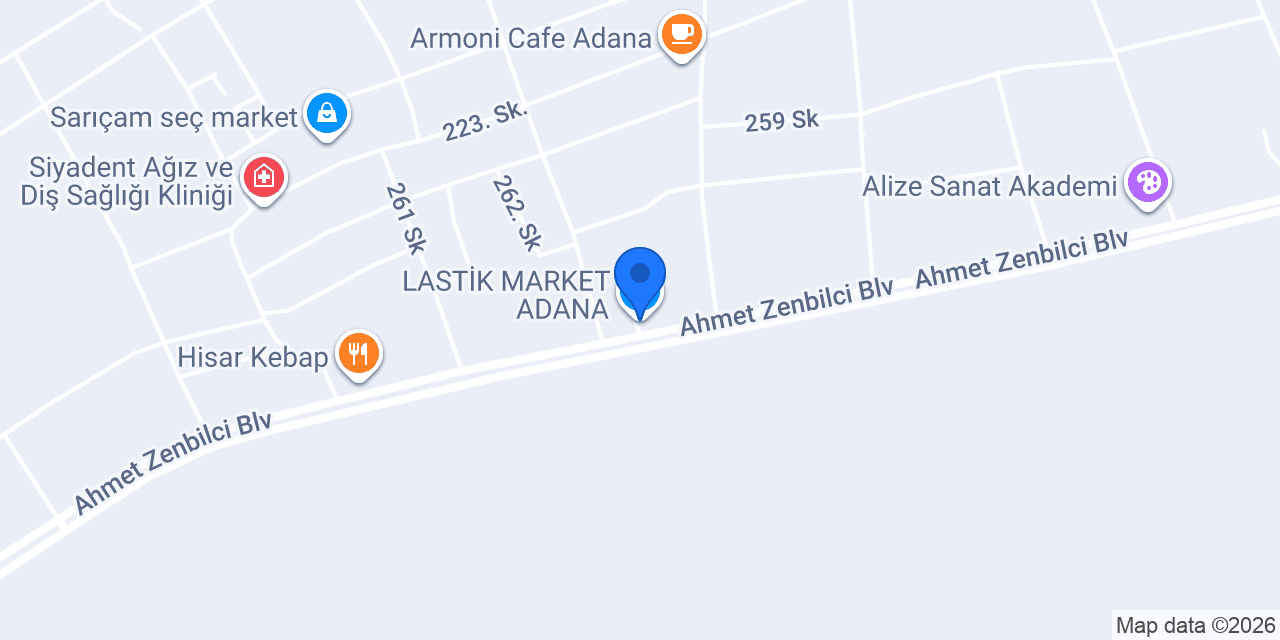 LASTİK MARKET ADANA konumu