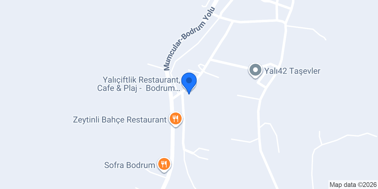 Yalıçiftlik Restaurant,Cafe & Plaj - Bodrum Belediye A.Ş. konumu