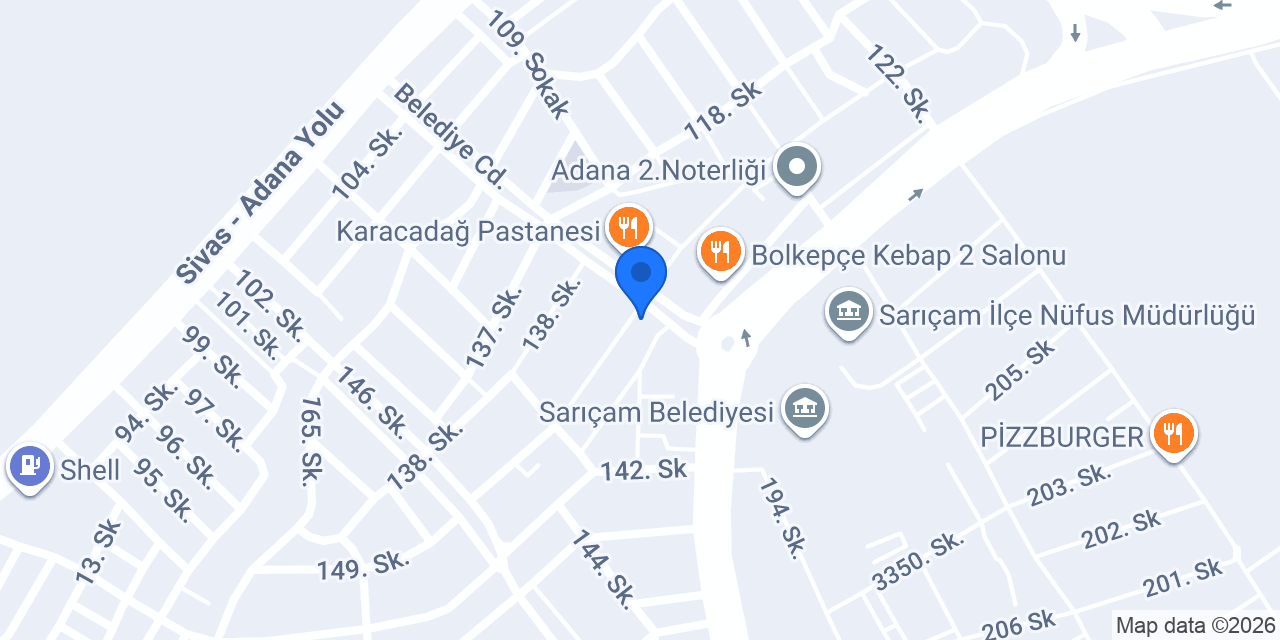 SARIÇAM MERKEZ ECZANESİ konumu