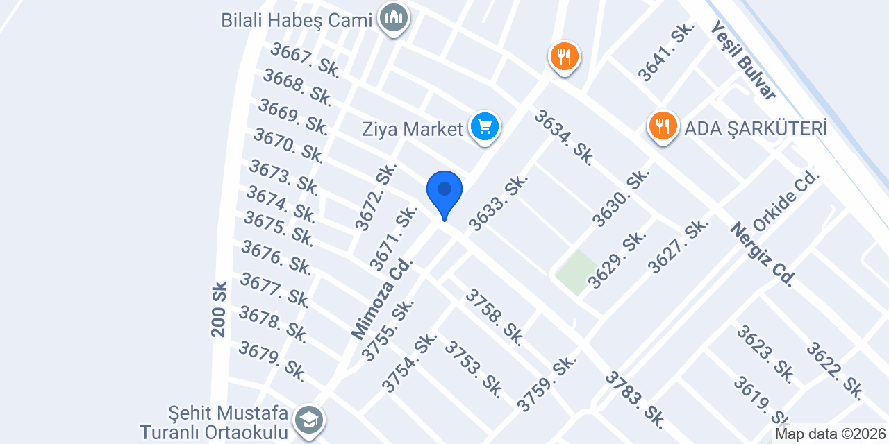 Oses Çiğ Köfte konumu