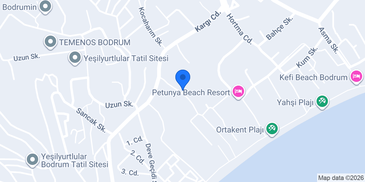 Bodrum Suites Apart Otel, Ortakent - Yahşi konumu