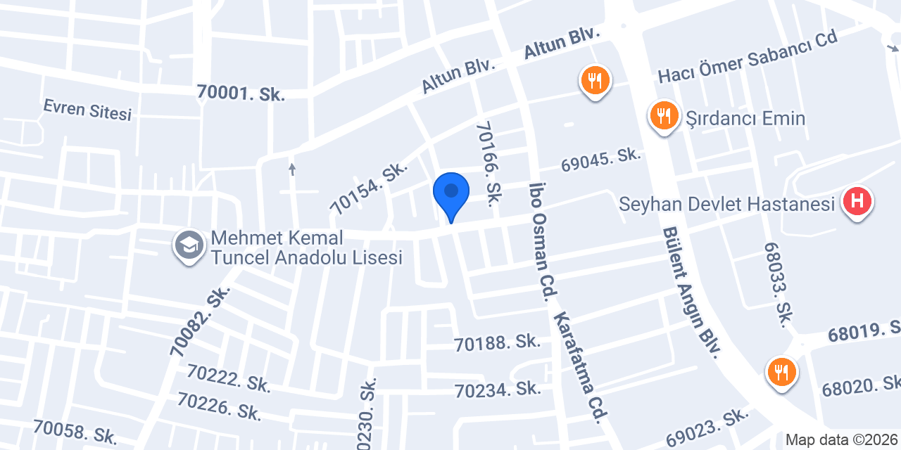 Yeşilyurt PTT Şubesi konumu