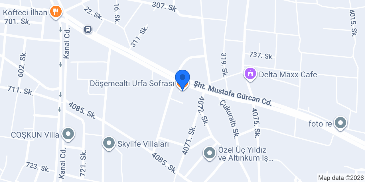 Döşemealtı Urfa Sofrası konumu