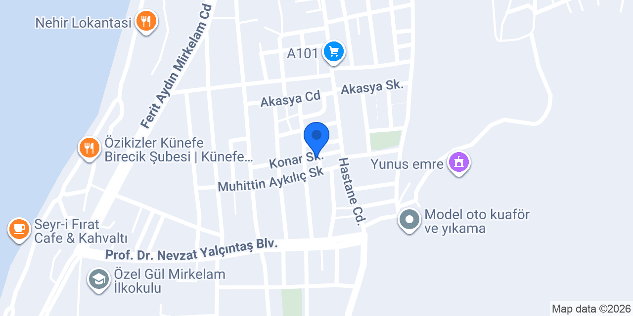 Birecik Cadde Rent A Car konumu