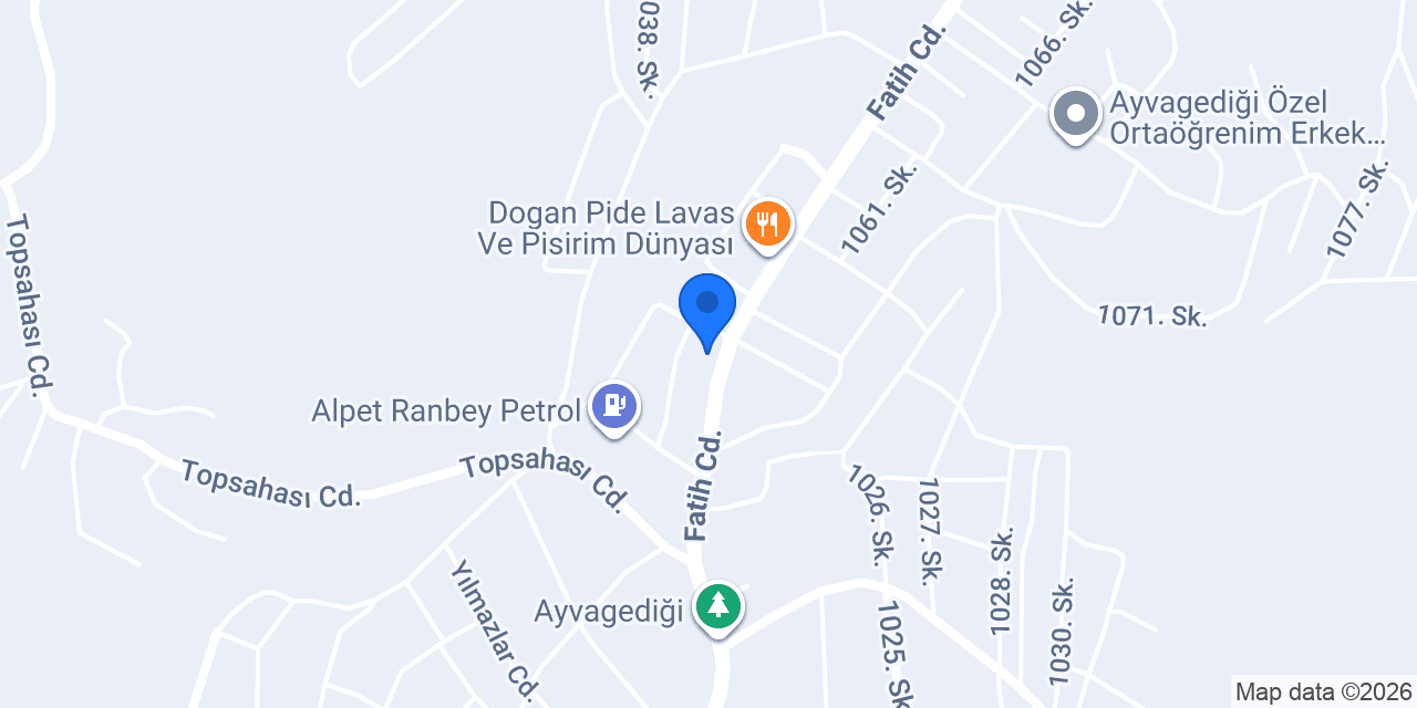 Çapar Ayvagediği Sağlık Ocağı konumu