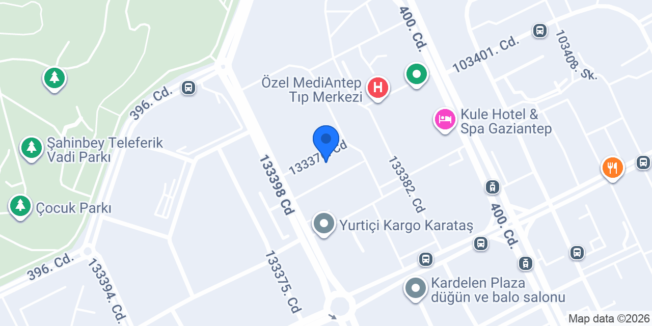 Gaziantep Masaj Ve Terapi Salonu konumu
