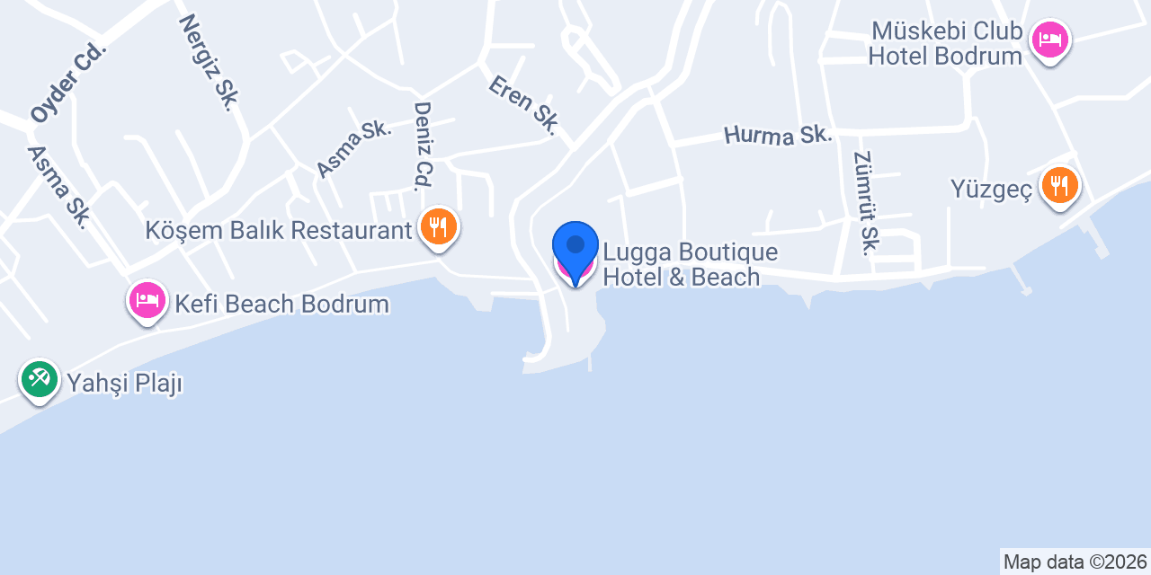 Lugga Boutique Hotel & Beach konumu