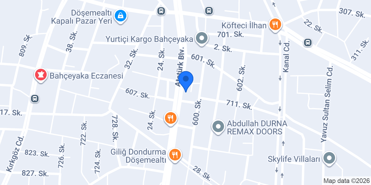 Mega Veteriner Kliniği konumu