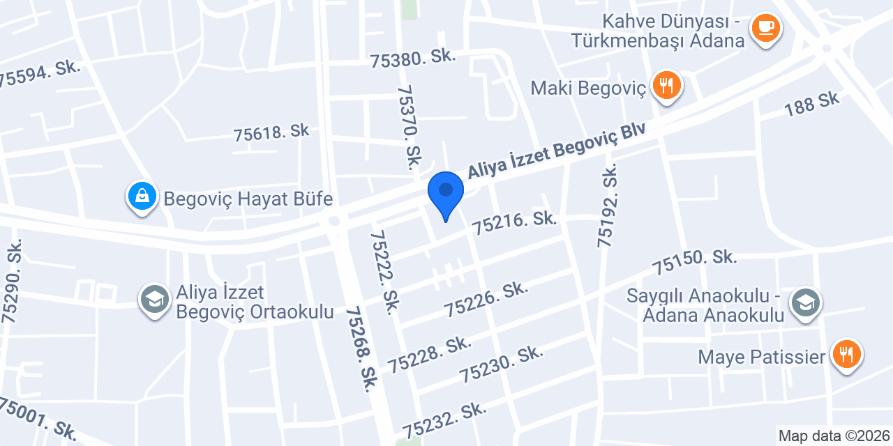 Yapı Kredi Bankası - Begoviç Bulvarı Şubesi konumu