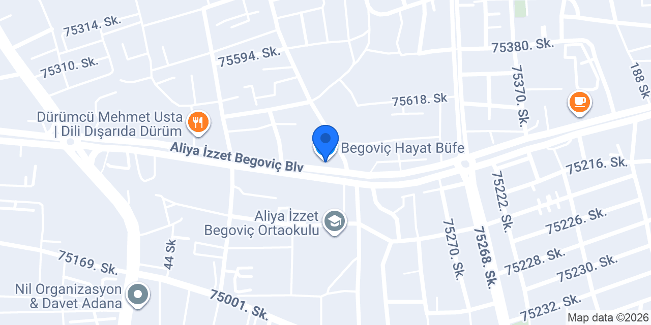 Begoviç Hayat Büfe konumu