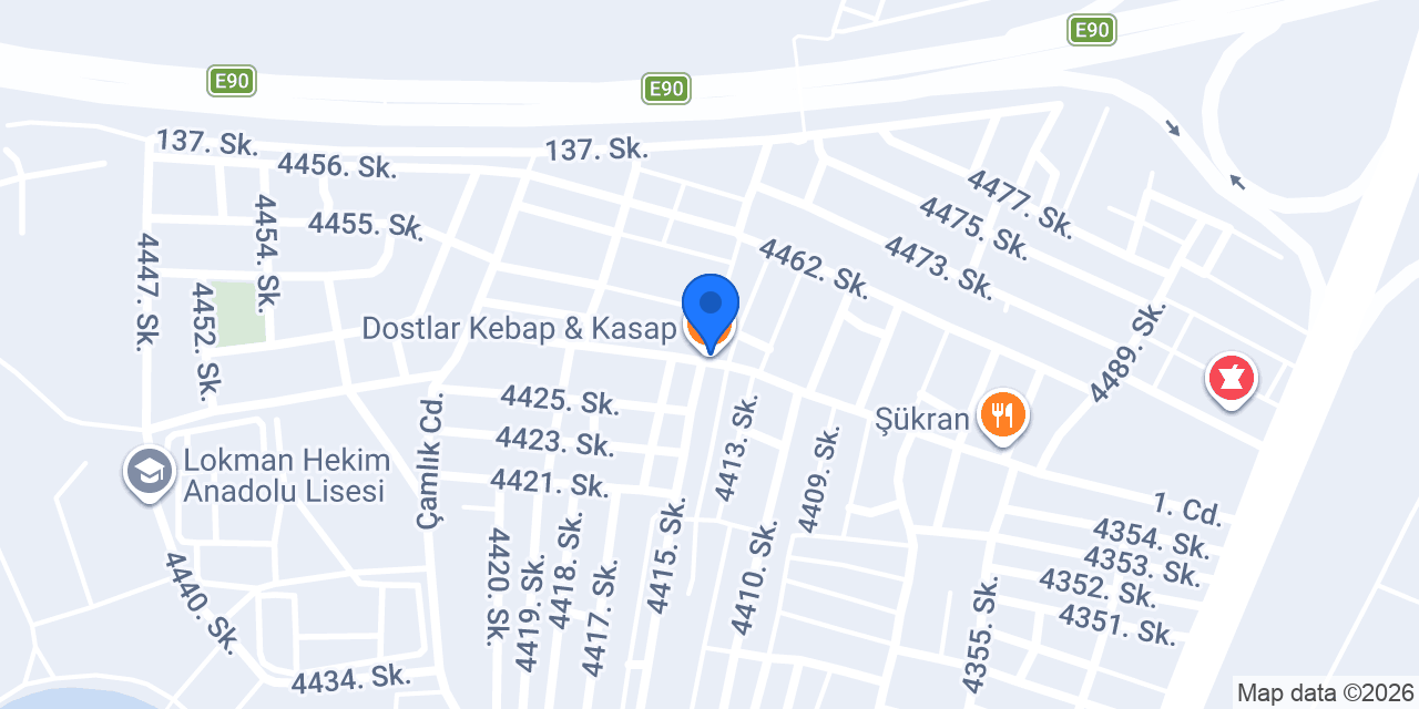 Dostlar Kebap & Kasap konumu