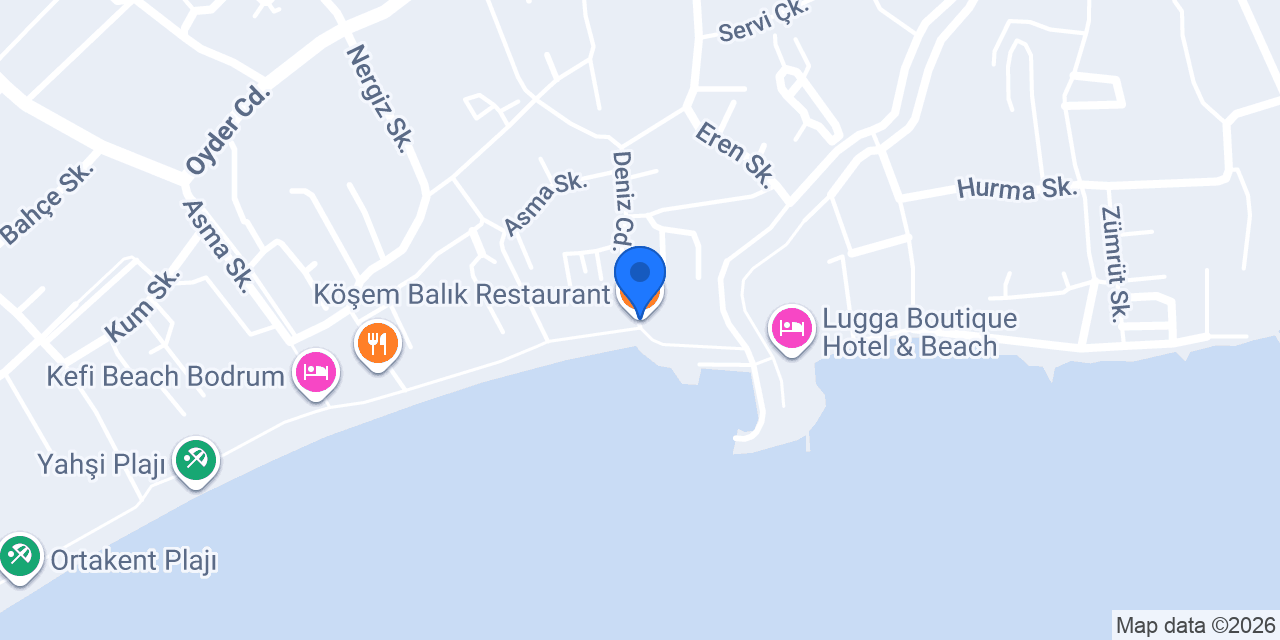 Köşem Balık Restaurant konumu