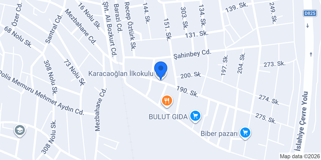 Karacaoğlan İlkokulu konumu