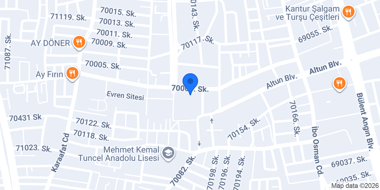 Evren Elektrik Elektronik konumu