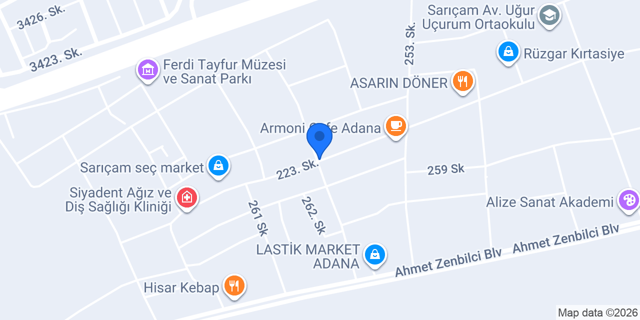 Sarıçam Başkan Taksi konumu