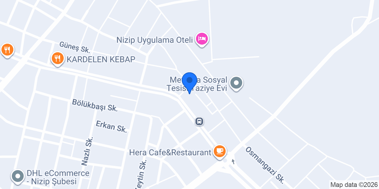 ÖZEL NİZİP AKADEMİ DURAĞI konumu