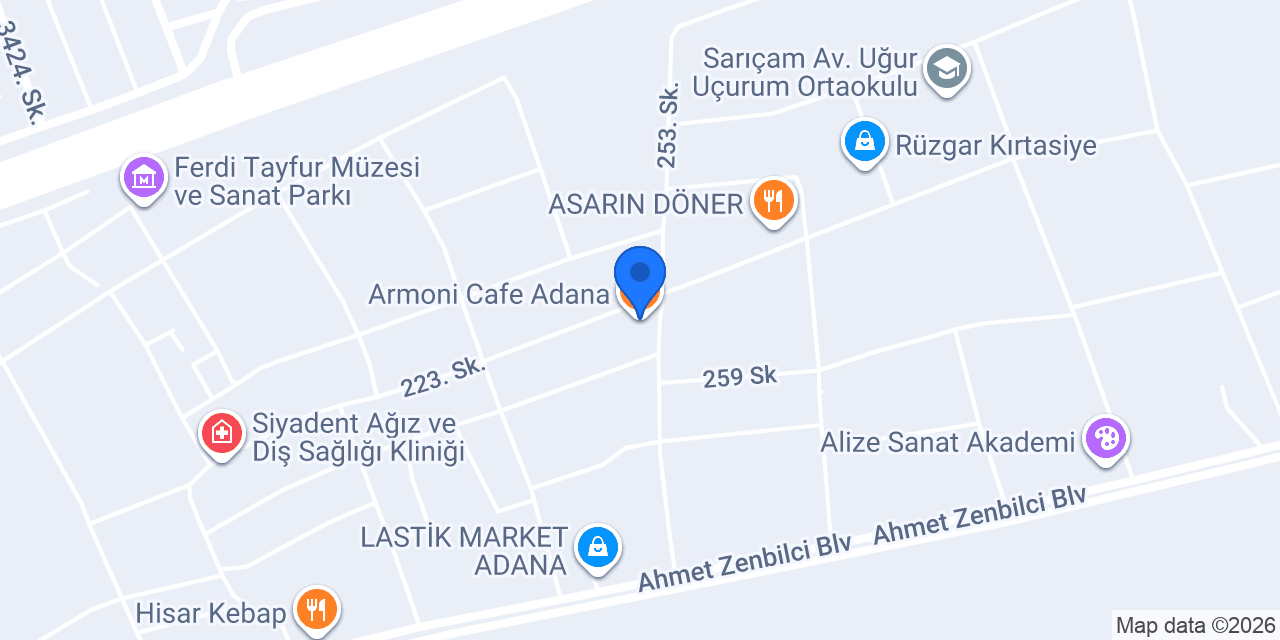 Armoni Cafe Adana konumu