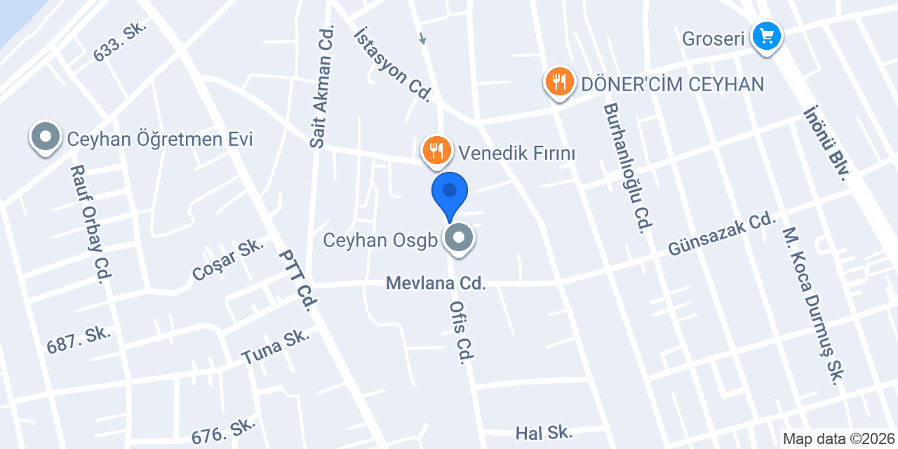 Ceyhan Ekmek Ve Unlu Mamülleri konumu