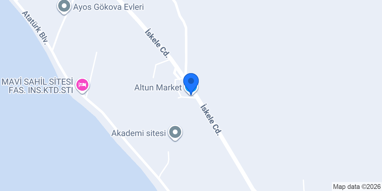 Altun Market konumu