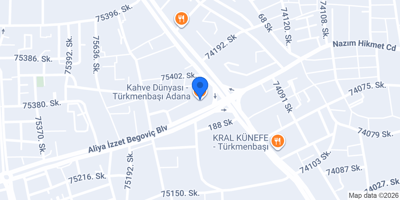 Kahve Dünyası - Türkmenbaşı Adana konumu