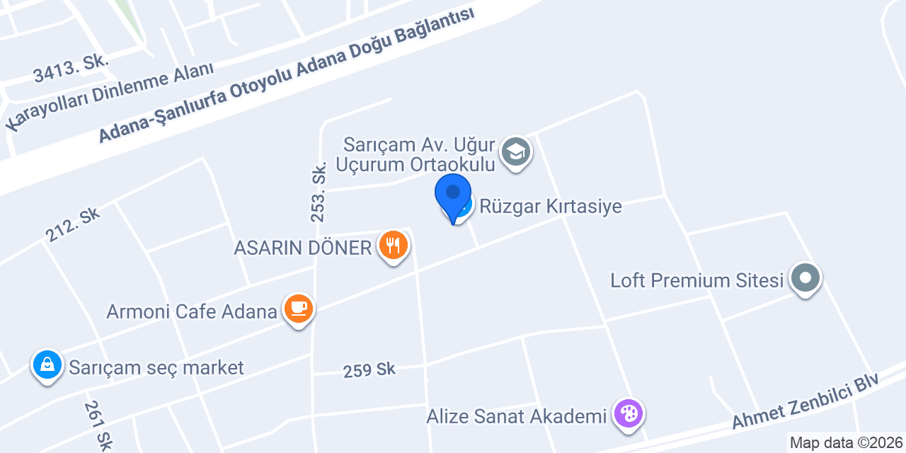 Rüzgar Kırtasiye konumu