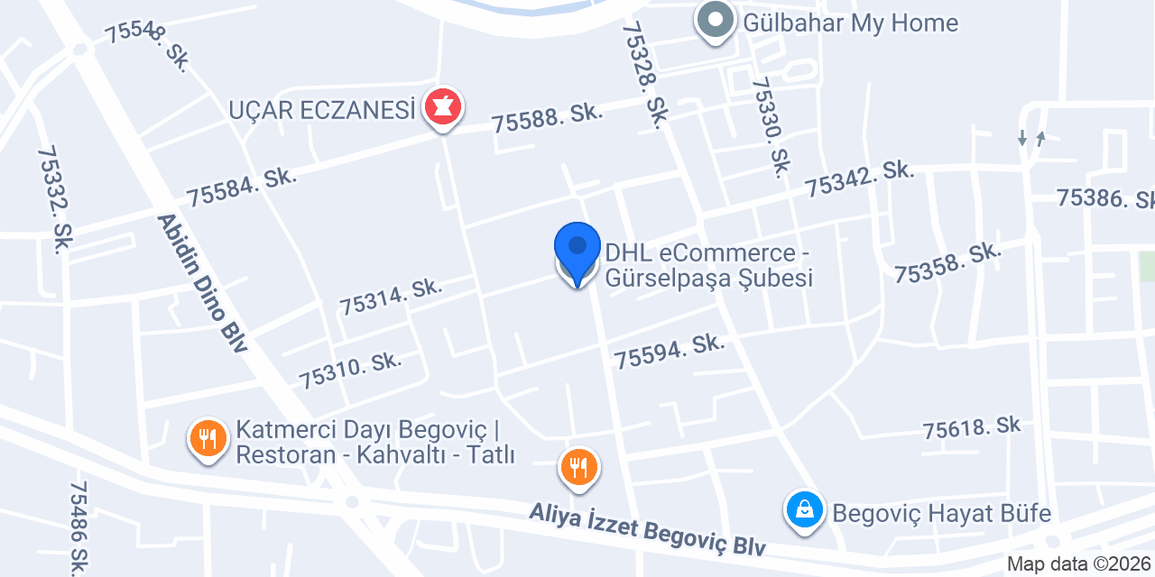 DHL eCommerce - Gürselpaşa Şubesi konumu