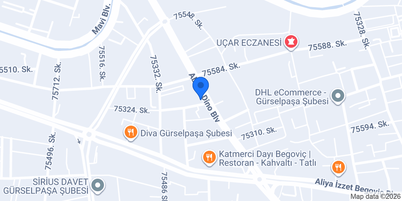 Çam Ecza Deposu konumu